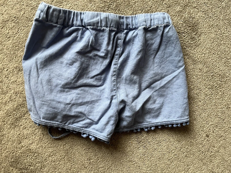 J. Pantalones Cortos Crew Pom Pom Azul Negro 3" Entrepierna Lino Algodón H5621 Pequeño Foto 2 de 4