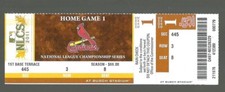 2011 N.L. CHAMPIONSHIP SERIES  GAME 3  FULL TICKET  NM/MT+  CARDINALS VS BREWERS
