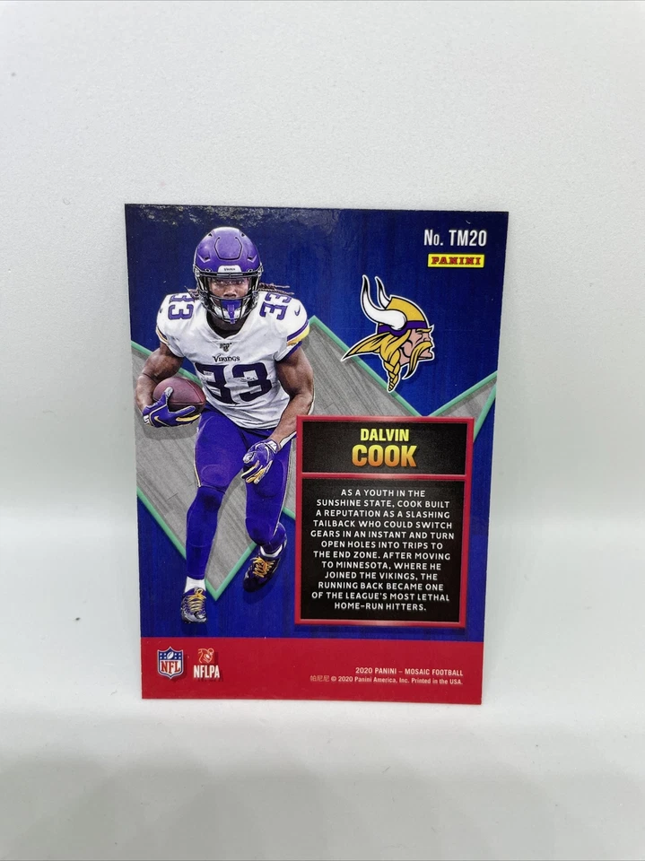 2020 Panini Mosaic - Dalvin Cook TOUCHDOWN MASTERS Silver Prizm #TM20 - Vikings - Image 2 of 2