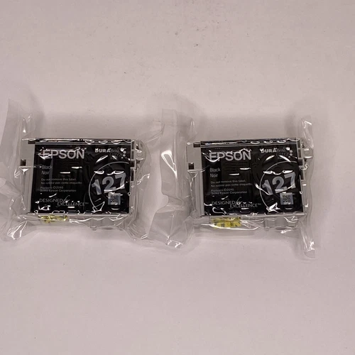 2 Genuine Epson 127 XL Black Ink Cartridge T127120 Factory Sealed OEM High Yield