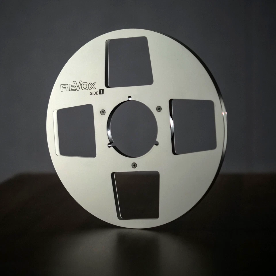 1 par de carretes vacíos Pro 10,5" REVOX plateados 1/4" para grabadoras de cinta R2R Foto 2 de 4