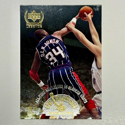 1998-99 Upper Deck Century Legends #EM7 Hakeem Olajuwon Epic Milestones Rockets