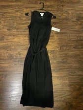 Rachel Zoe New With Tags Black Knit Sleeveless Dress Long Size XS