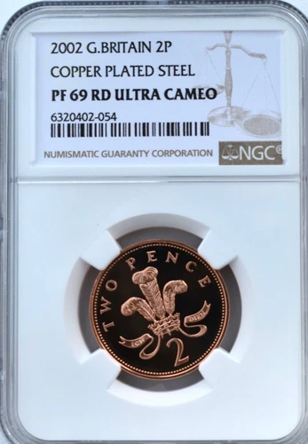 2002 2p Two Pence NGC PF69 RD Proof Great Britain 
