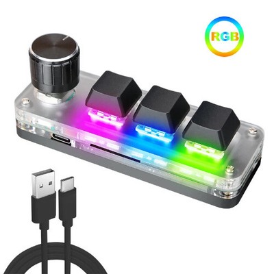 Custom Keypad Macro Knob Copy Paste Shortcuts E-Sports Games Mini-Mechanical 