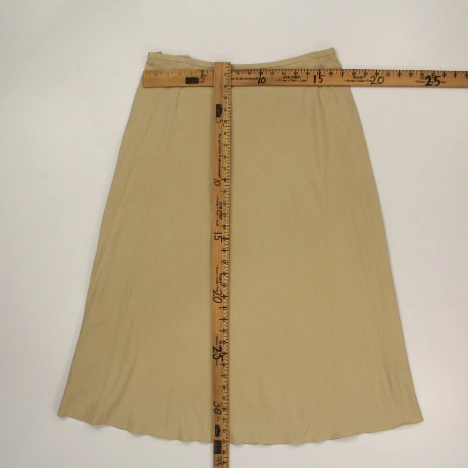 Talbots Mujeres Seda Lino Conjunto de 2 Piezas Camisa Falda Larga Talla 12 Bronceado Cápsula Lagenlook Foto 4 de 4