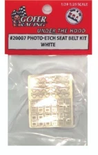 Gofer Racing 20007 Photo Etch Seat Belt Kit White