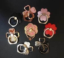 360° Universal Rotating Ring Stand Holder For Mobile Cell Phones FLOWERS Crystal