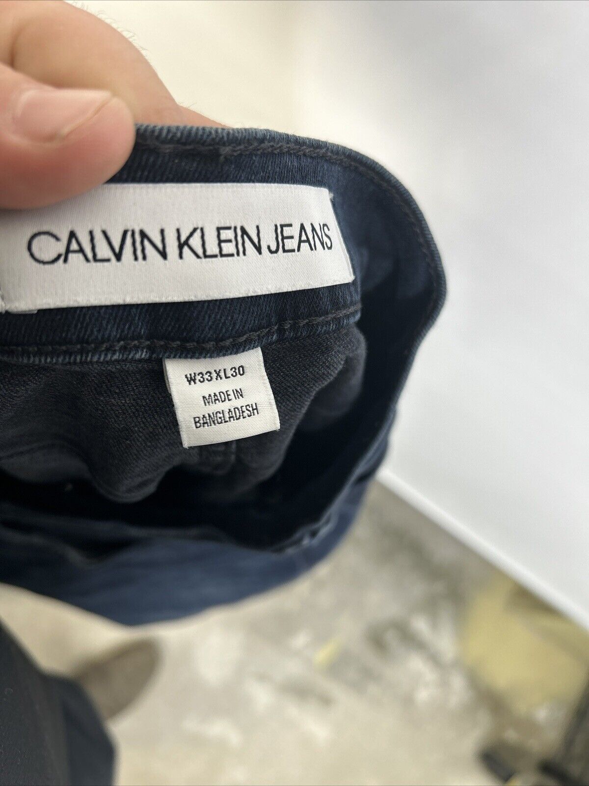 Calvin Klein Mens vibrant black Dark Blue jeans S… - image 14