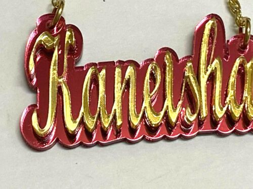 Name Plate Custom Name Necklace Personalized Nameplate Gold With Quality Chain - Picture 6 of 9