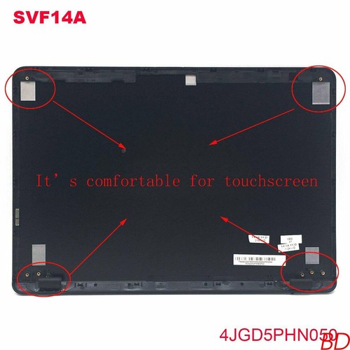 For SONY SVF14A 4JGD5PHN050 Black 14" Touch Version Laptop Back Cover Rear Lid - Picture 2 of 5