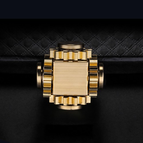 Brass Gear Linkage Hand Spinner Finger Toy EDC Gearwheel Bearing Gyroscope Gift - Picture 5 of 7