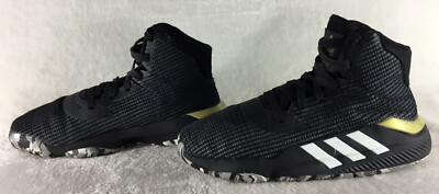 Adidas Basketball Shoes Mens 5.5 Pro Bounce Black Lace Up Sneakers F97282