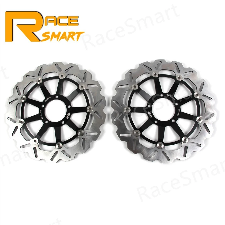 Rotores de freno delanteros flotantes discos pastillas orgánicas para Ducati 848 EVO 2011 2012 2013 Foto 2 de 4