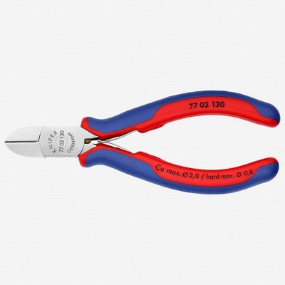 Knipex 5.1'' Electronics Diagonal Cutter, Round Head with Small Bevel - Multigrip