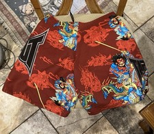 VINTAGE TAPOUT SAMURAI MMA MENS BOARD SHORTS SZ 28 TRUNKS FIGHTER SURF SWIM
