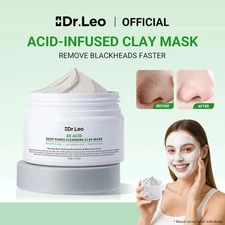 Dr. Leo White Clay Mask: Deeply purifies pores & removes blackhead 100g FreeShip