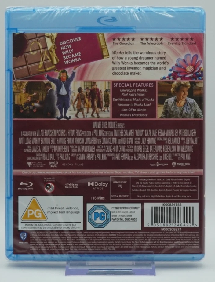 Wonka / Blu Ray / New / Sealed / Timothée Chalamet - Image 2 of 2