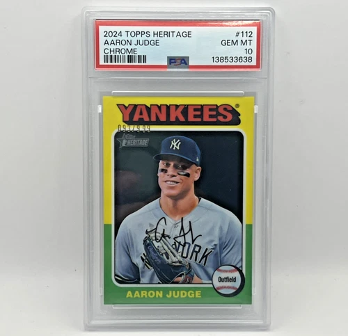 2024 Topps Heritage - Aaron Judge #112 Chrome /999 PSA 10