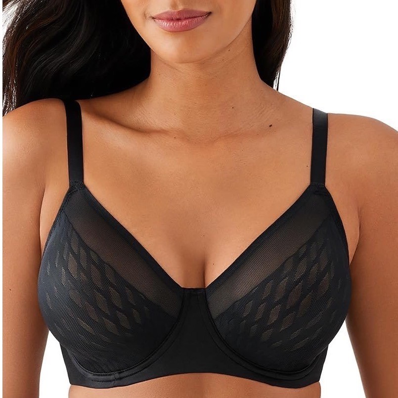 Wacoal Elevated Allure Underwire Bra Womens 38G Black Seamless Full Coverage