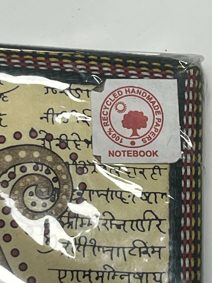 Recycled Hand Made Notebook New With Cloth Edges And Paisley Design - Image 3 of 4