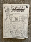 Vintage MOTU Masters of the Universe Castle Grayskull Instructions He-Man