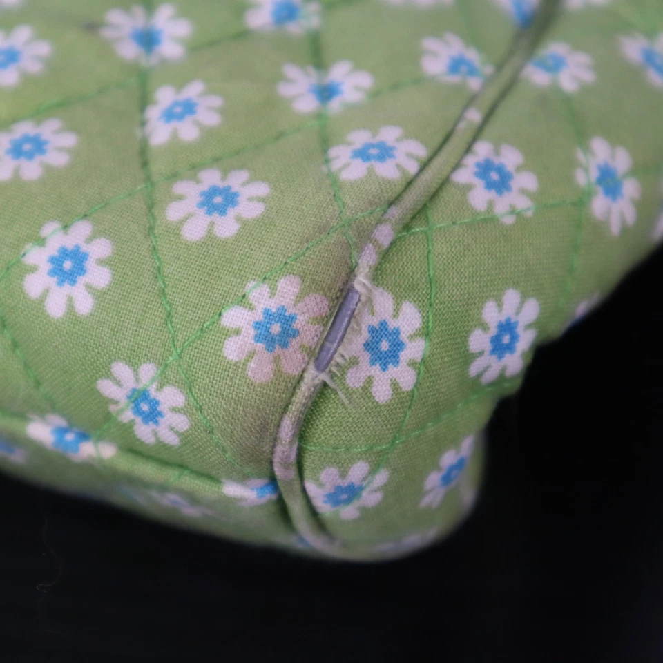 Vera Bradley Quilted Green Floral Tote Bag – Multi Pocket 16"x12"x3" - Image 4 of 4