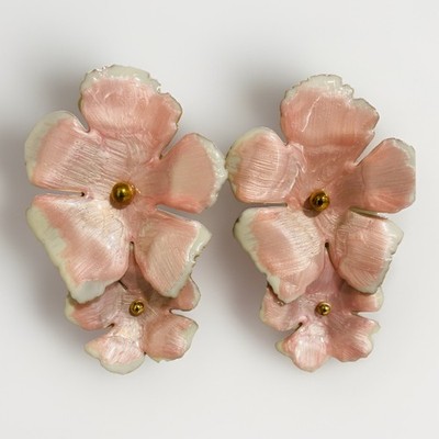Statement Flower Earrings-whimsical-Elegant-Chic-boho-tea Party Jewelry