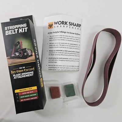 Work Sharp Cloth Stropping Belt Kit For Ken Onion Blade Grinding Attachment