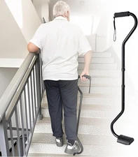 Stairs Walking Stick for Elderly and Disabled, Walking Cane for Stairs with