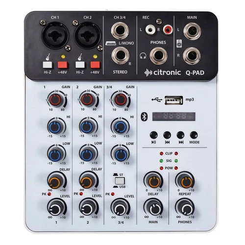Citronic Q-PAD Mini Mixer with USB/BT and Audio Interface - Picture 1 of 3