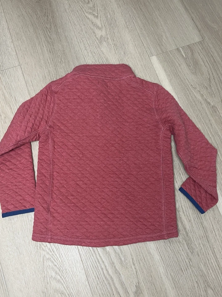 Pulôver acolchoado Crewcuts meio zíper tamanho XS 4-5 meninas meninos crianças J Crew - Imagem 3 de 3