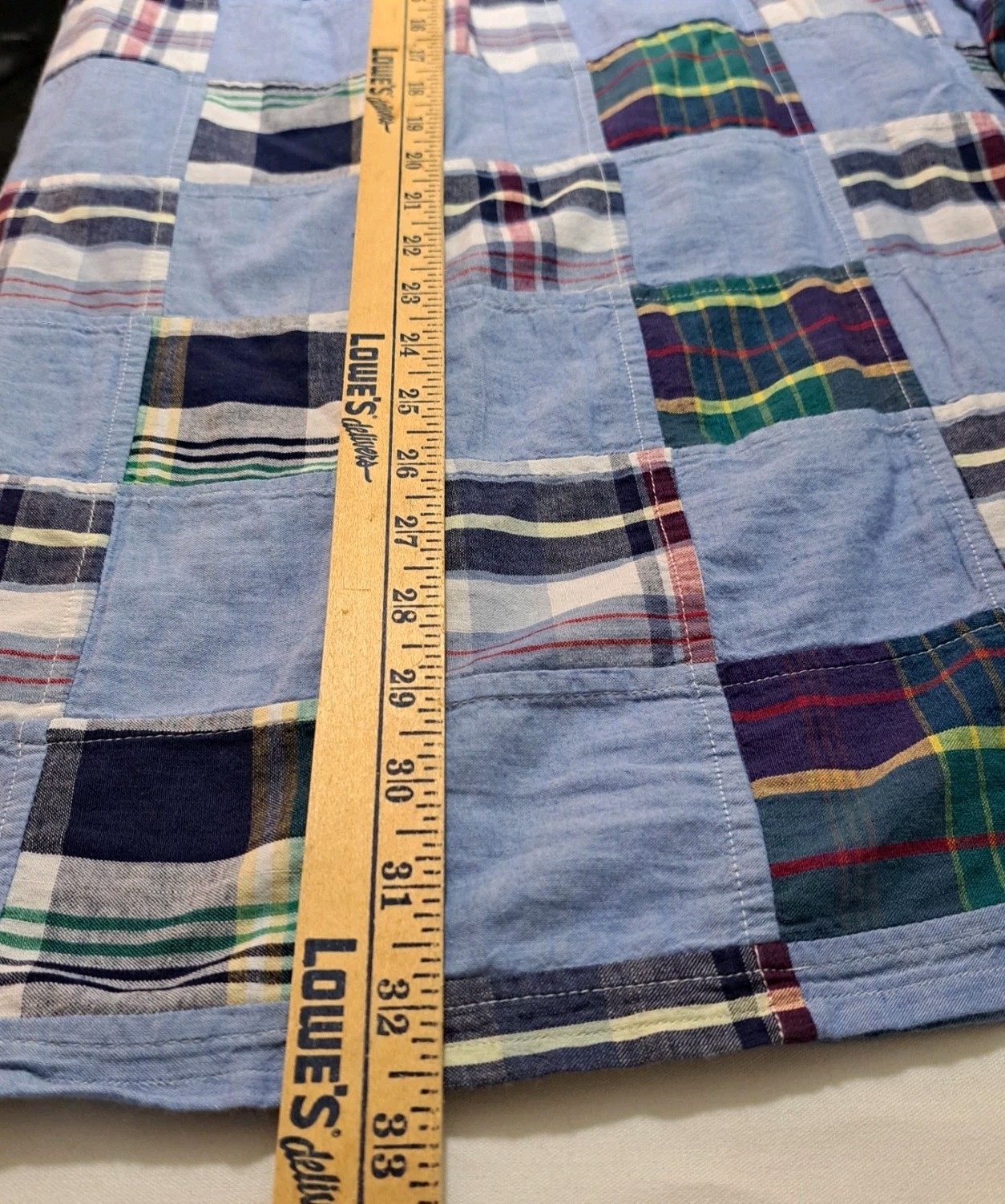 Orvis Madras Plaid Patchwork Button Up Shirt Mens… - image 6