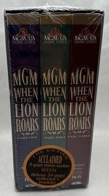 MGM When Lion Roars VHS Box Set SEALED 3 Tape Documentary 1992