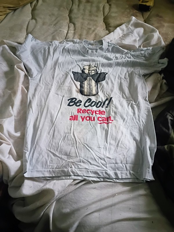 Aluminum can recycling, t shirt  funny life purpose with passion size medium