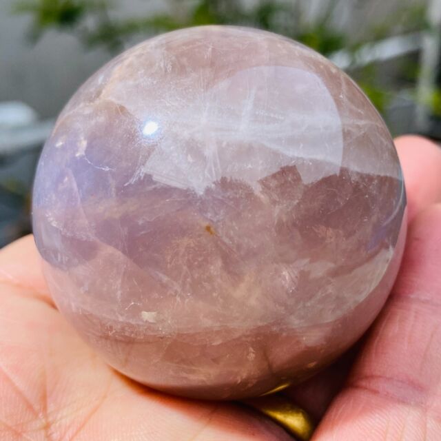 219g Rare Gorgeous Newfound Light Blue Rose Quartz Crystal Natural Sphere Ball 219g Rare Gorgeous Newfound Light Blue Rose Quartz Crystal Natural Sphere Ball