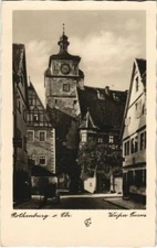 Old postcard postcard Rothenburg-Weisser Turm GERMANY (1075801)