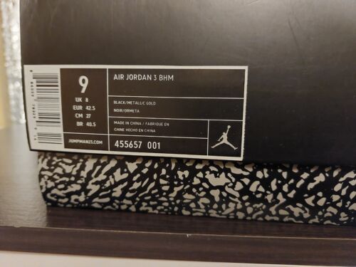 Air Jordan 3 Black History Month UK8 - Picture 10 of 10