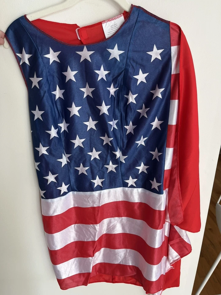 Rasta Imposta Vestido Bandera EE. UU. Libertad Patriótica Disfraz Adulto Talla 4-10 Foto 3 de 4