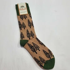 Men's Graphic Socks Trees Hemp by Socksmith Outlands Collection  Size 10-13 New