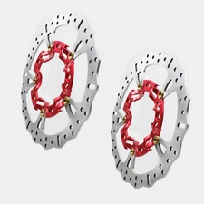 Red 14.0" Big Floating Brake Rotors for Harley 2009-later Touring Road Glide