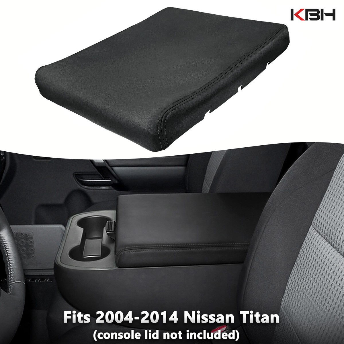 Fits 2004-2024 Nissan Titan Bench Seat Console Lid Armrest Leather