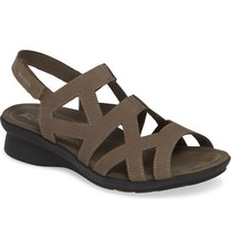  300 MEPHISTO Pamela Sandal ARCH SUPPORT WEDGE PEWTER 37 B30 