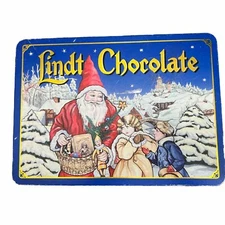 Vintage Lindt Chocolate Tin Christmas Empty