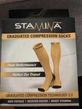 Stamina Graduated Compression Socks Size XXL Black  Beige 2.0