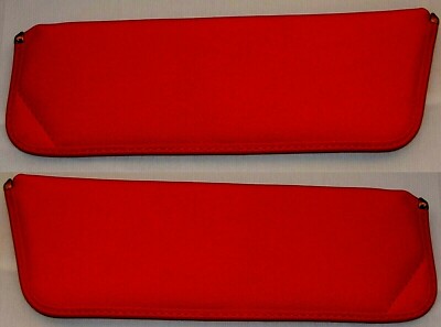 1977-81 FIREBIRD TRANS AM & CAMARO SUN VISORS - CARMINE RED 2 PC SET MADE IN USA