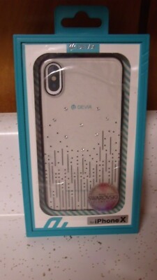 Devia Swarovski Clear Crystal Meteor Soft Case Black Apple