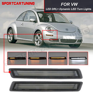 LED DRL Turn Indicator Signal Daytime Running Fog lights Fit For VW Beetle 07-10 