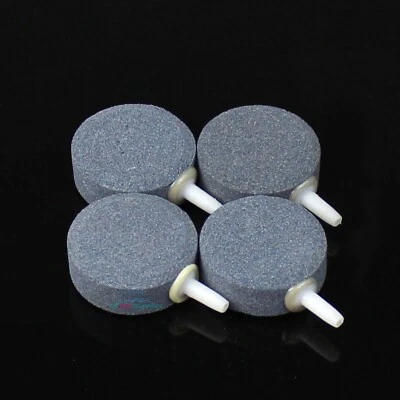 AQUANEAT Aquarium Air Disk Stone 4 Pack Aerator Fish Tank Pump Hydroponics Oxygen