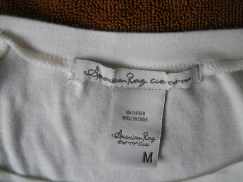 Womens M American Rag Cie Ivory Pullover Bell Sleeve Lace Knit Top Bust 34" - Imagen 6 de 7